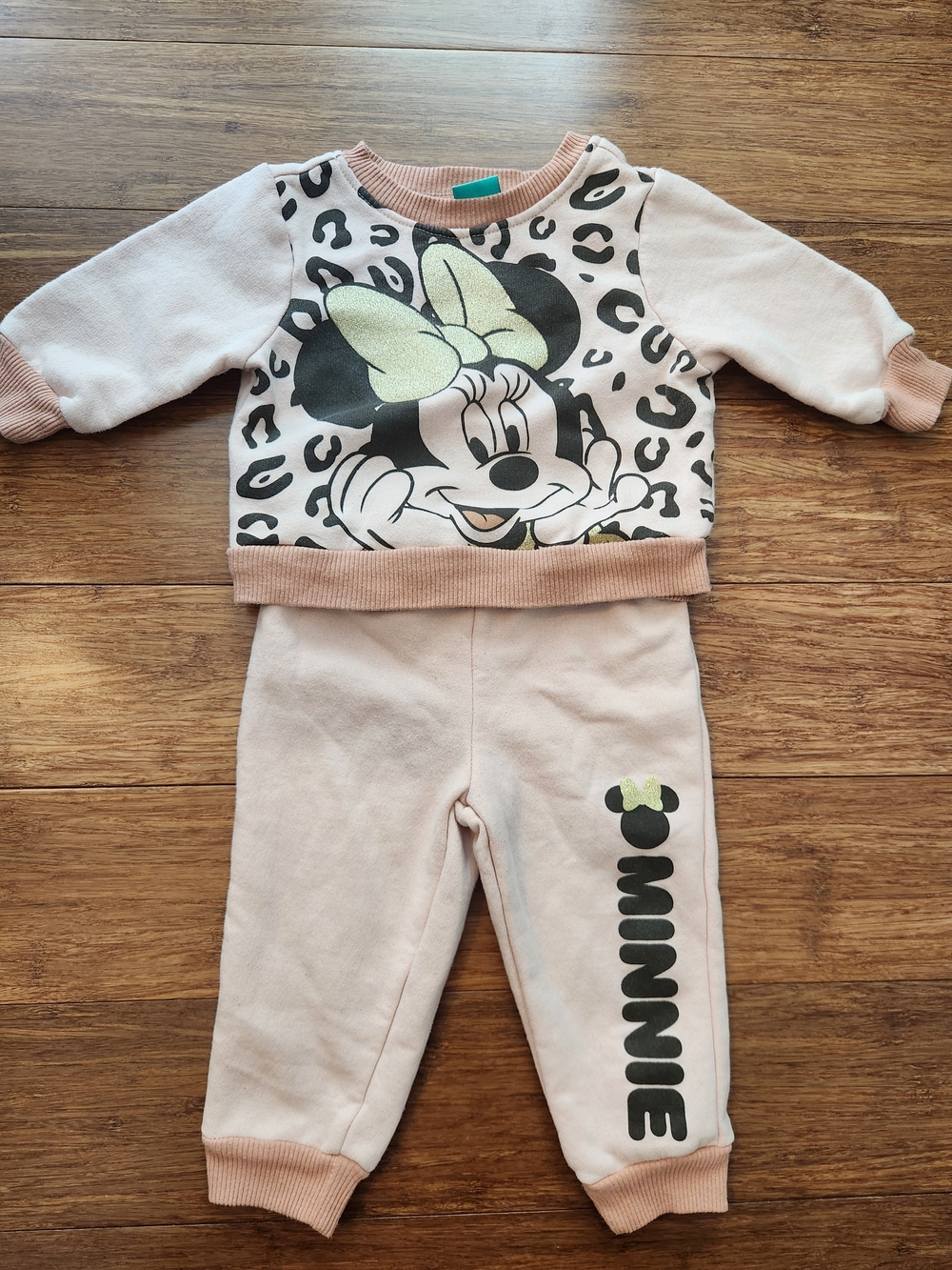 Disney Baby Girls Minnie Mouse Pink Sweatshirt Sweater & Pants Set, 12 Months